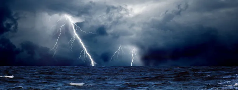 image of storm over ocean