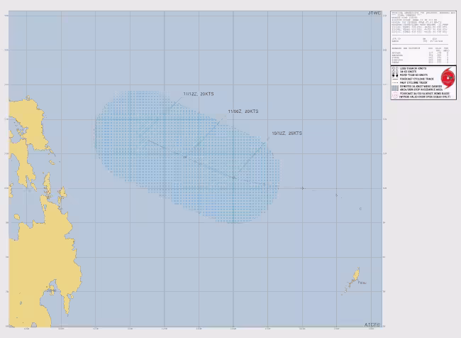 latest position and track of storm Hagupit towards the Philippines